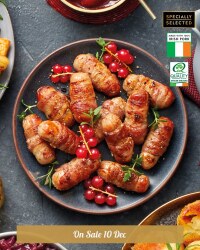 Cocktail Sausages Wrapped In Bacon
