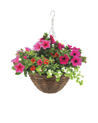 Garden Grá Rattan Hanging Basket
