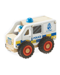 Little Town Wooden Police Car