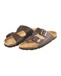 Avenue Men's Brown Footbed Sandals