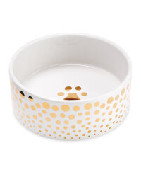 15cm Gold Ceramic Pet Bowl