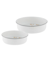 2 Pack Large Round Pie Design Dish