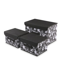 3 Pack Floral Storage Boxes