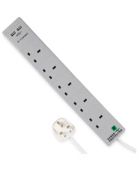 5 Socket Extension Lead - Grey