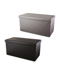 Kirkton House Faux Leather Ottoman