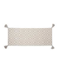 Grey Wool Rich Runner With Tassels