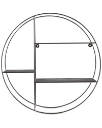 Black Round Wire Shelf 53cm
