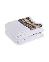 Black/Yellow Hand Towel 2 Pack