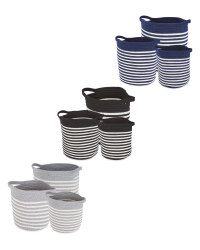 Fabric Storage Bucket 3 Pack