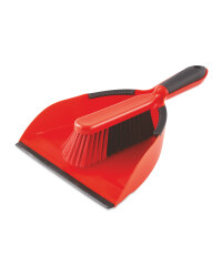 Red & Black Dustpan and Brush Set