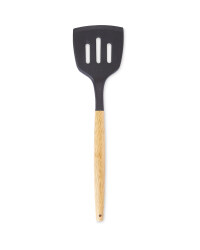 Black Wooden Slotted Turner