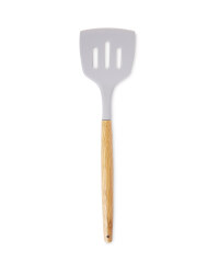 Grey Wooden Slotted Turner