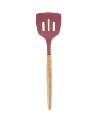 Plum Wooden Slotted Turner