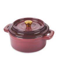 Plum Cast Iron Mini Dutch Oven