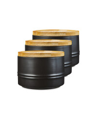 Small Black Kitchen Canister 3 Pack