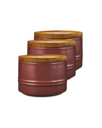 Small Plum Kitchen Canister 3 Pack