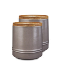 Medium Grey Kitchen Canister 2 Pack
