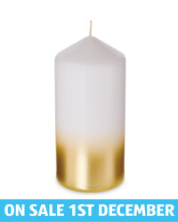Gold Ombre Pillar Candles
