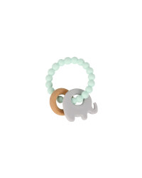 Elephant Silicone & Wood Teether