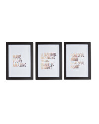 Mindfulness Framed Prints 3 Pack