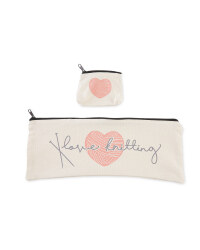 So Crafty I Love Knitting Zip Bag