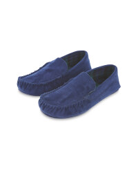 Avenue Men's Navy Moccasin Slippers