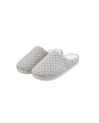 Ladies' Grey Memory Foam Slippers