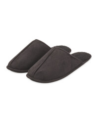 Black Fibre Memory Foam Slippers
