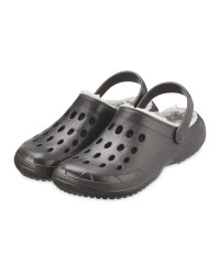 Avenue Black Warm Lined Clogs