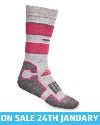 Kids' Light Grey Ski/Snowboard Socks