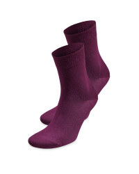 Ladies' Red Comfort Socks 2 Pack