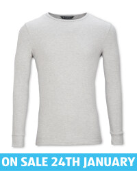 Mens' Grey Long Sleeve Thermal Top
