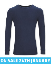 Mens' Navy Long Sleeve Thermal Top