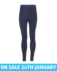 Men's Navy Thermal Long Johns