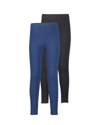 Girls' Black/Navy Winter Leggings