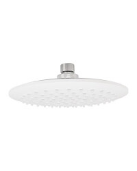 White and Chrome Round Shower Head