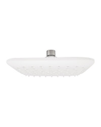 White and Chrome Square Shower Head