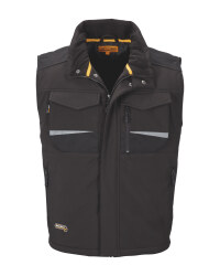 Men's Workwear Black Softshell Gilet
