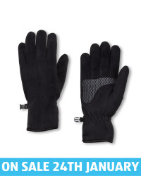 Crane Black Fleece Gloves