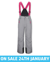 Crane Kids' Grey Ski Salopettes