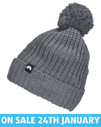Adult's Grey Pom Pom Knitted Hat
