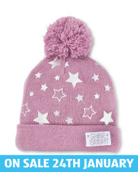 Crane Kids' Star Print Knit Beanie
