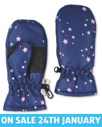 Crane Kids' Star Print Mittens
