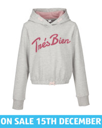 Lily & Dan Girls' Grey Marl Hoody