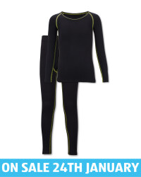 Kids' Black Ski Base Layer Set