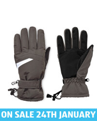 Avenue Black/White Ski Gloves
