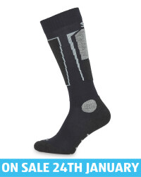 Adult's Navy Ski Socks With Silk