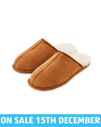 Men's Tan Sheepskin Slippers