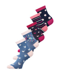 Hearts/Dots Children's Socks 5 Pack