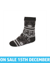 Lily & Dan Kids' Grey Slipper Socks